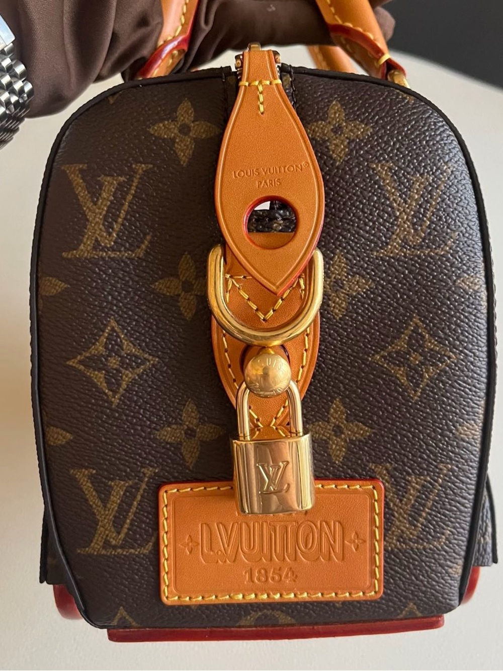 Louis Vuitton Rickshaw Brown Monogram Wallet Bag Purse - Tan Trim - Picture 4 of 10